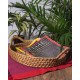 Cane Oval Tray With Handle