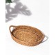Cane Oval Tray With Handle