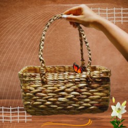 Handmade Water Hyacinth Multipurpose Basket