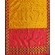 Orange red silk handloom Assam Mekhela chador