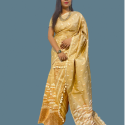 Handwoven Yellow Mekhela Chadaar