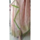 Handwoven Baby Pink Mekhela Chadar With Green Embroidery
