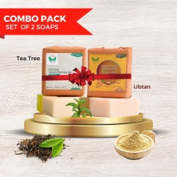 Tea tree and Ubtan luxury bathing bar combo set of 2