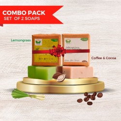Lemongrass and Coffee cocoa luxury bathing bar combo set of 2