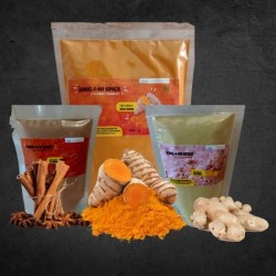 Wellness Spices Set: Turmeric 500g, Ginger and Cinnamon