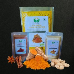 Wellness Spices Set: Turmeric 250g, Ginger and Cinnamon
