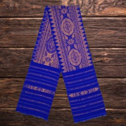 Assam Traditional Handwoven Muffler Blue