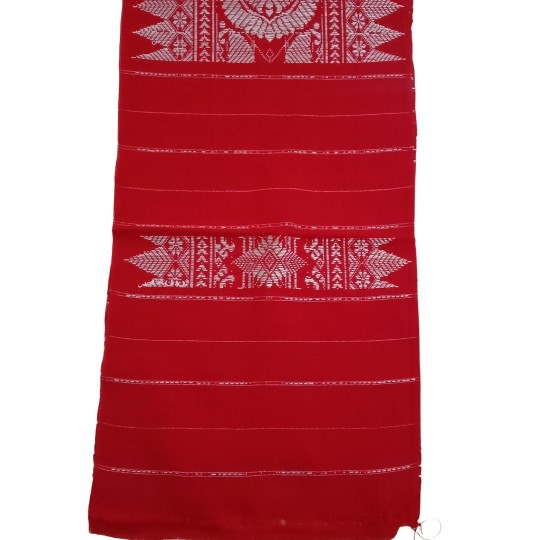 Assam Traditional Handwoven Muffler Red