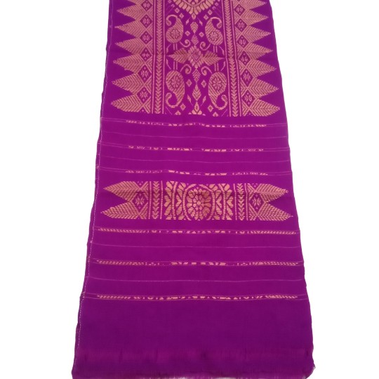 Assam Traditional Handwoven Muffler Purple