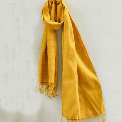 Yellow Natural dye Handloom Eri Silk assam Stole