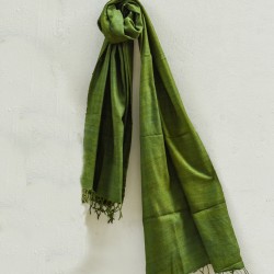 Green Natural dye Handloom Eri Silk assam Stole