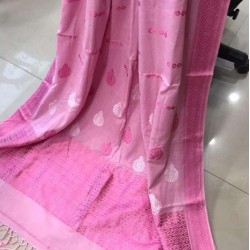 Handwoven Pink Eri Silk Saree