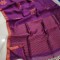 Purple Handwoven Pure Linen Saree with Blouse Piece