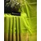 Natural Dye Lime Green Soft Silk Saree with zari borders