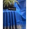 Natural Dye Blue Soft Silk Saree with zari borders