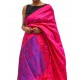 Pink blue silk handloom assam saree
