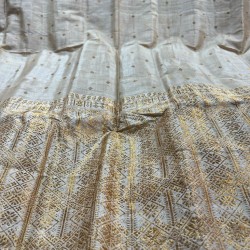 Handwoven Golden Silk Saree